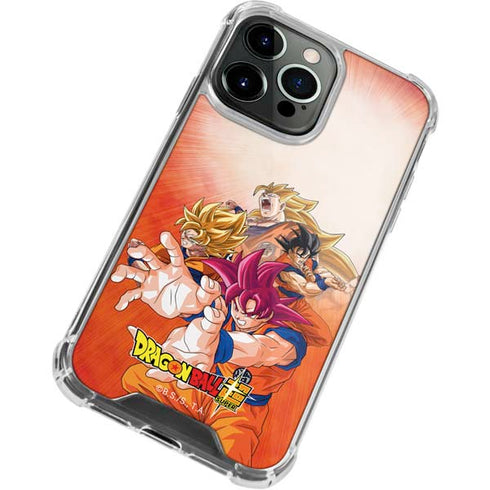 Dragon Ball Super Goku Evolution iPhone 14 Pro Clear Case